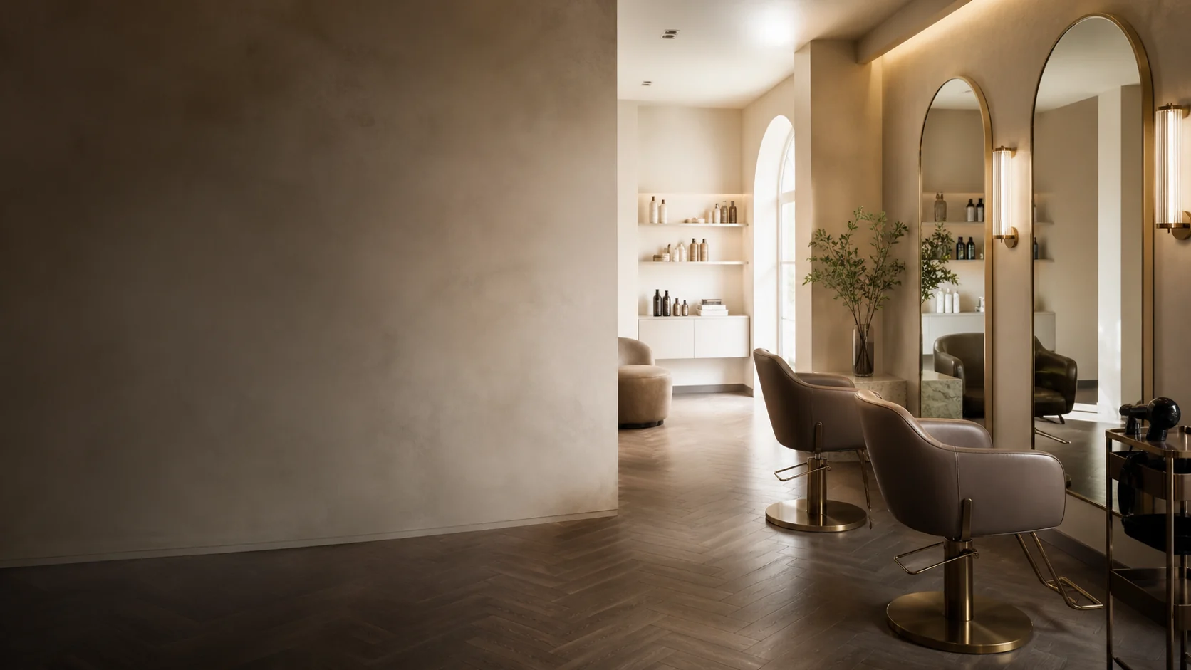 Eleganter, modern eingerichteter Friseursalon